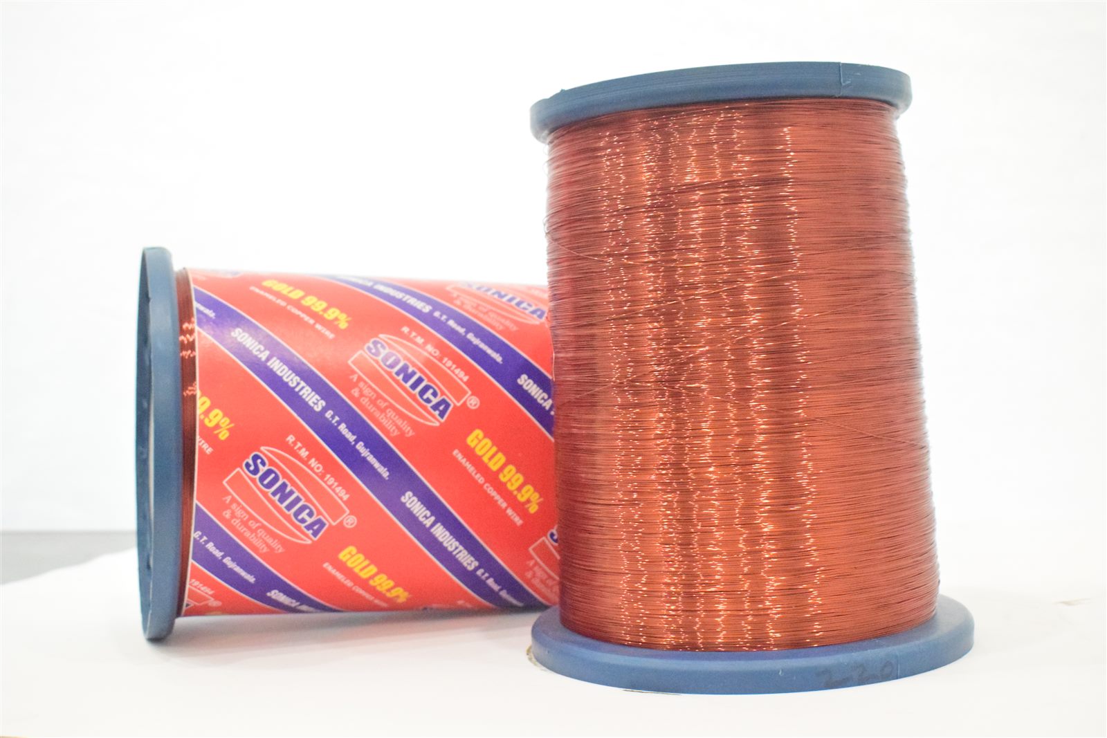 Gold 99.9% enameled copper wire spool