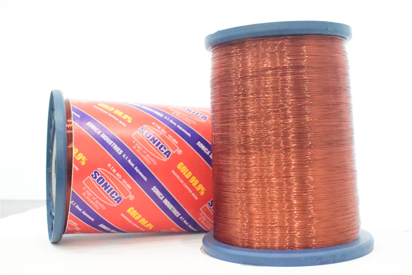 Gold 99.9% enameled copper wire spool